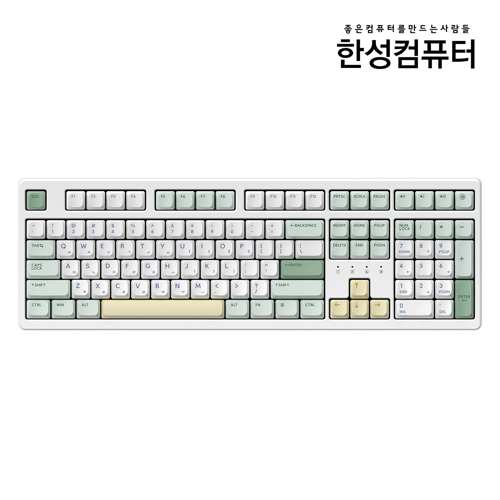 한성컴퓨터 동그리 8K 4K 가스켓 유무선 기계식 키보드 KTT SILENT BLUE 43g 109,000원