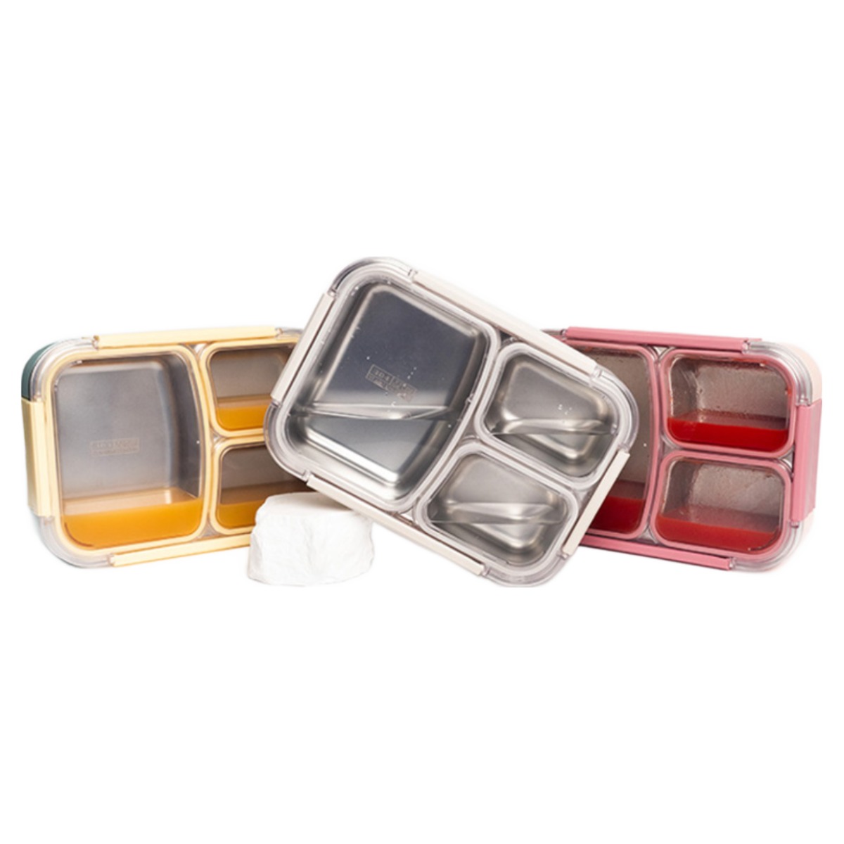 모노리브 무연마제 밀폐 도시락, 새지 않는 직장인 어린이 전자레인지 도시락, 1개, 3구 도시락 그레이 21,000원