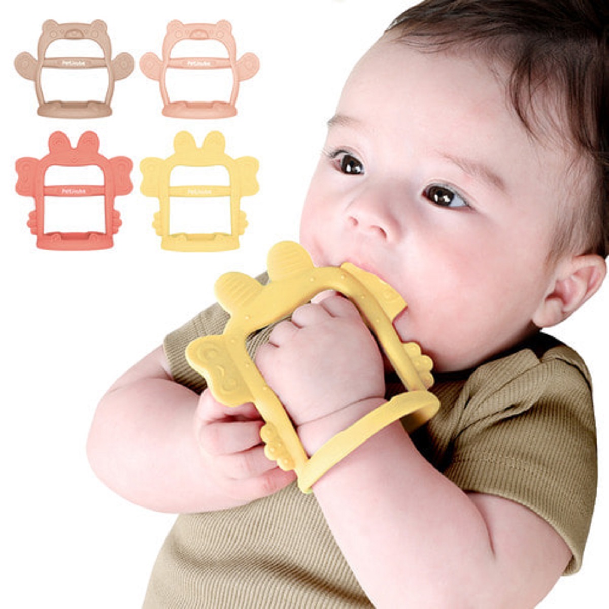 1+1 (한정수량 300개) 국내생산 쁘띠누베 실리콘 곰 꽃게 손목 치발기 아기치발기 동물치발기, 손목치발기, 옐핀옐로우, 2개 12,500원