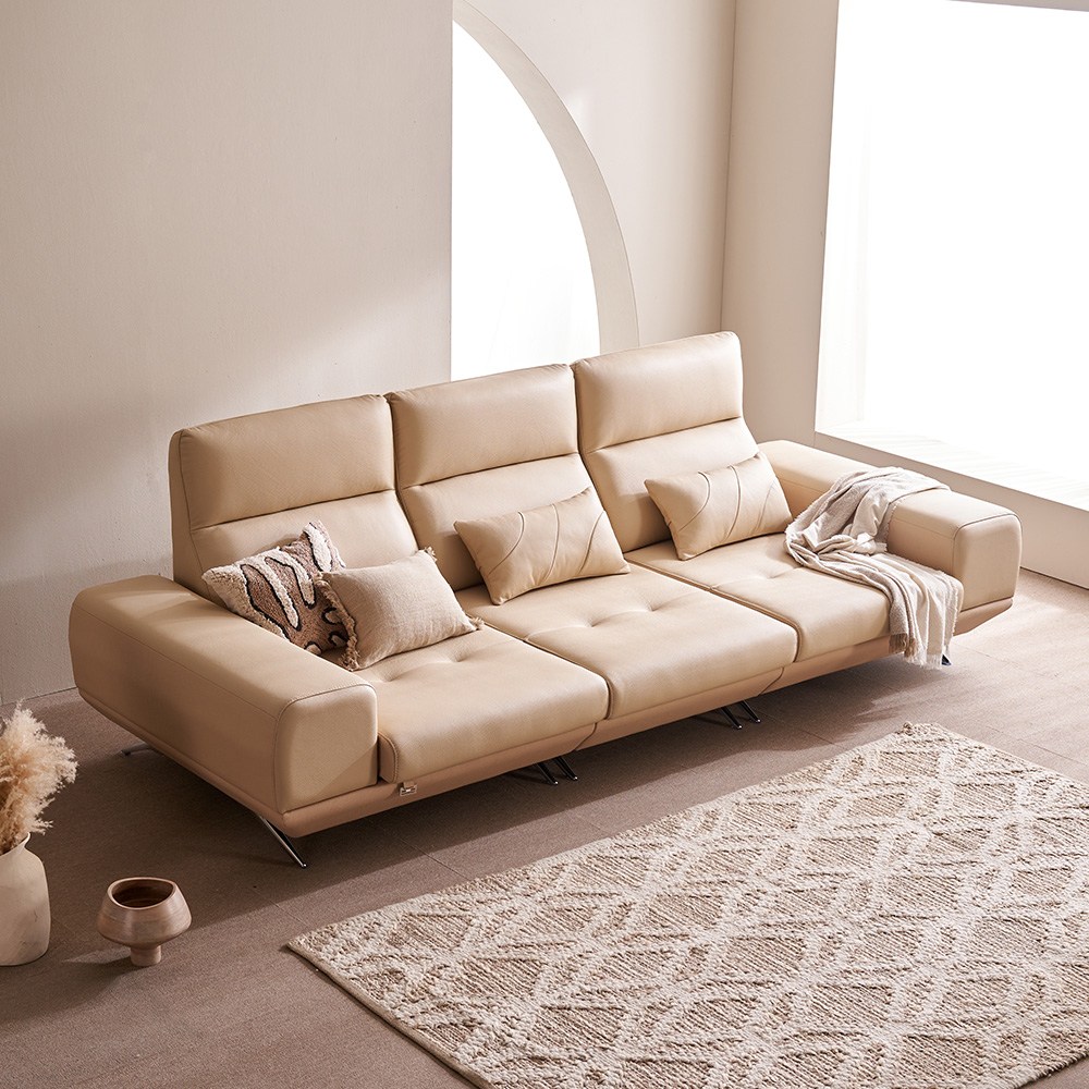 쉐우드가구 라이즈 이태리 천연통가죽 스윙 소파 4인용 / 국내제조 자재등급 E0 1,937,800원