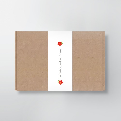동백 감사의 마음을 전합니다 포장띠지(종이, 명절, 감사) 60매 7,200원