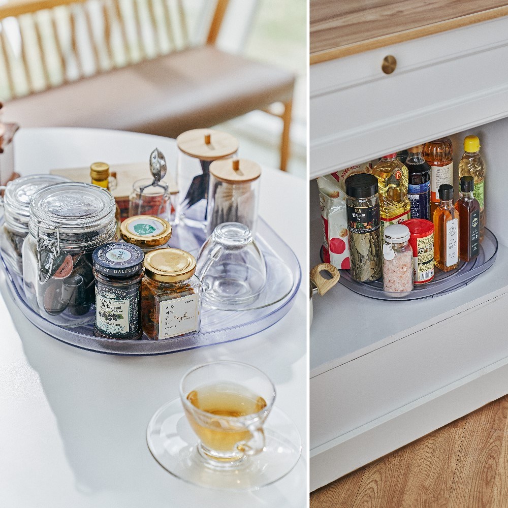 [홈쇼핑] 까사맘 턴테이블 냉장고 정리 양념통 수납 회전트레이 29,800원