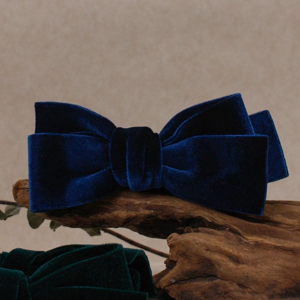 [초콜리트쥬얼리] 로망스 벨벳 고급스러운 리본 헤어 집게 바나나핀 6컬러 11,900원