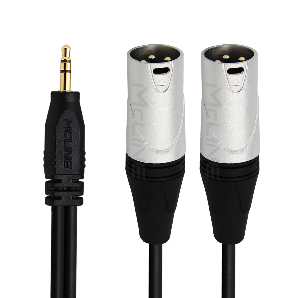 맥라인 스테레오 3.5 mm to 2XLR / Male 캐논 Y 변환 오디오 음향 케이블 이어폰 단자 스피커 앰프 믹서 연결선 McLine MC-HA48 19,000원