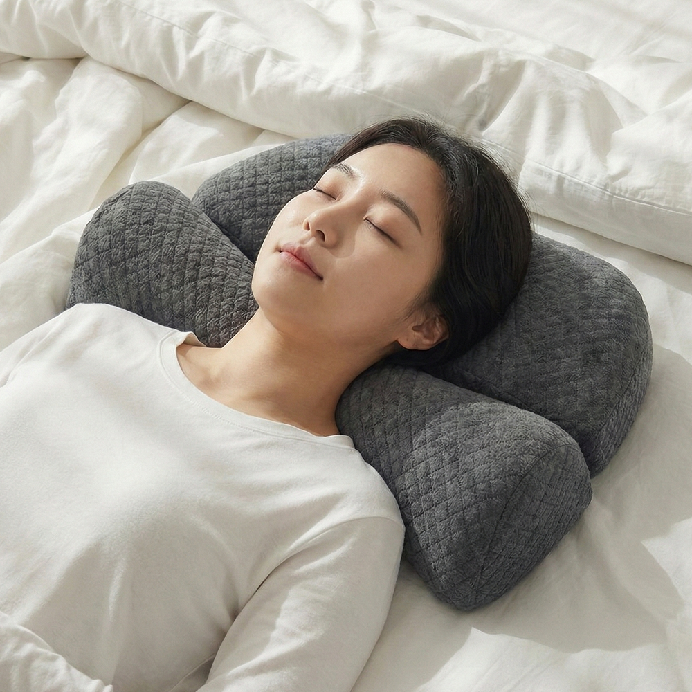 담은일상 C커브 릴랙스 맞춤형 경추 베개, 1개, 다크그레이 31,000원