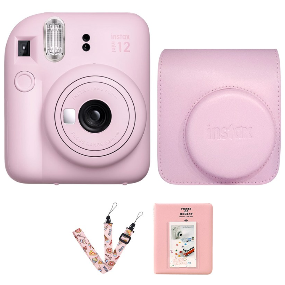 후지 인스탁스 미니12 즉석카메라+가죽케이스/스트랩+전용앨범, 블로썸핑크/핑크, 1개 137,000원