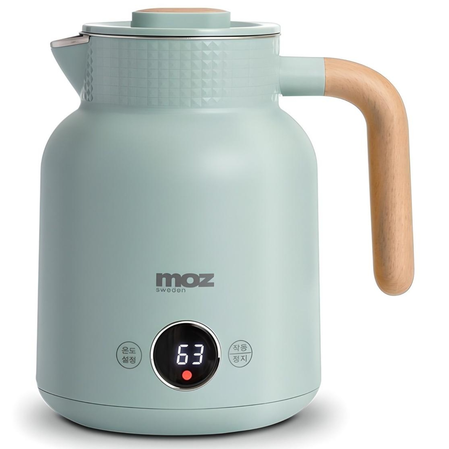 모즈스웨덴 온도표시 전기티포트 무선 커피포트기 보온 온도조절 분유 스텐 1L MC-1500 설정온도유지, 현재가 69,000원