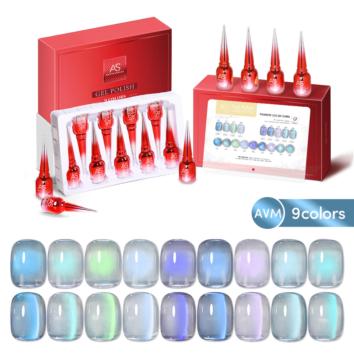 AS젤 푸른눈물 9종 자석젤네일 세트 15ml, 1세트, AVM 9종 47,100원