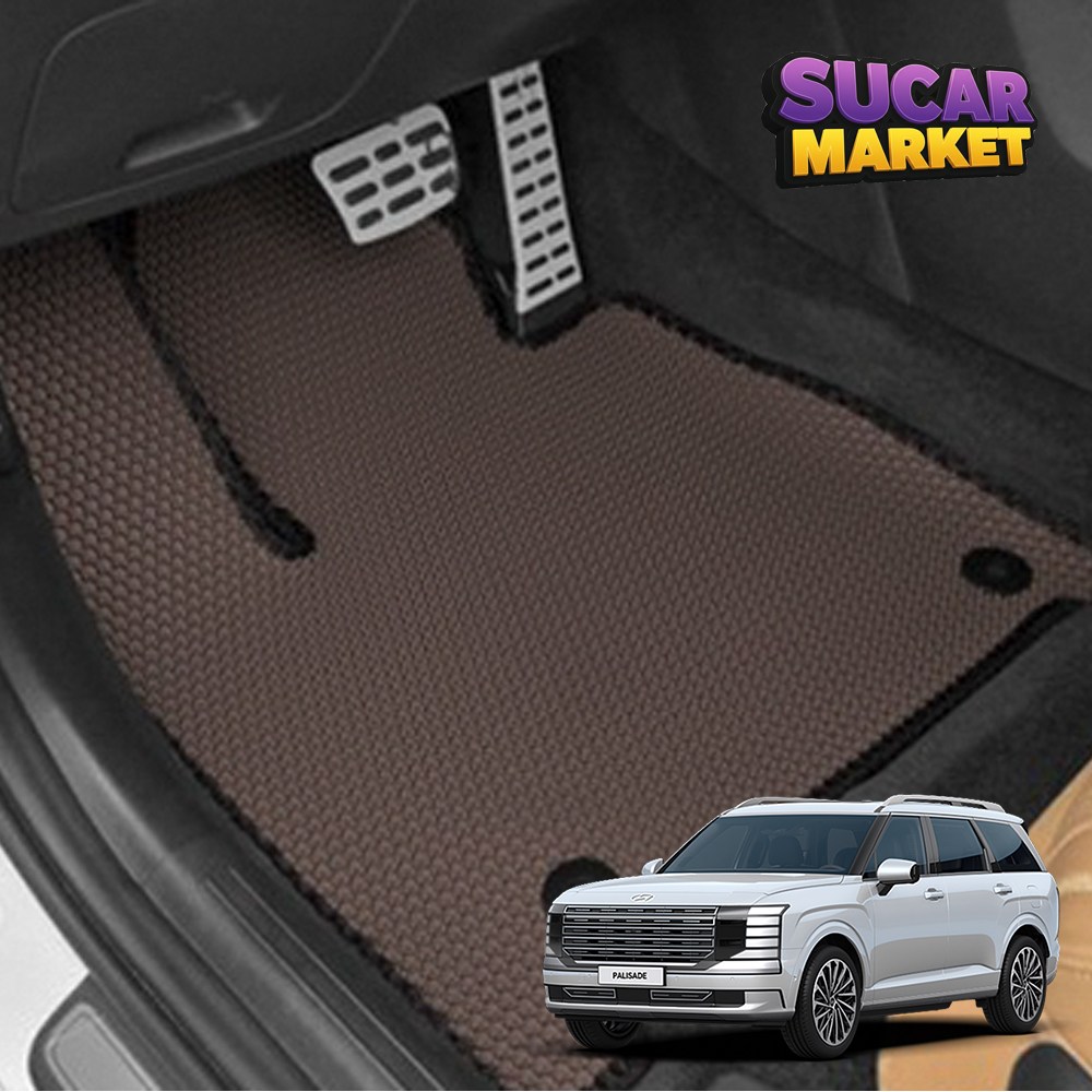 더블유엠카 디올뉴 팰리세이드 LX3 더블 엠보 TPE 벌집 카매트 SUV 차량 바닥 발판 확장형 114,800원