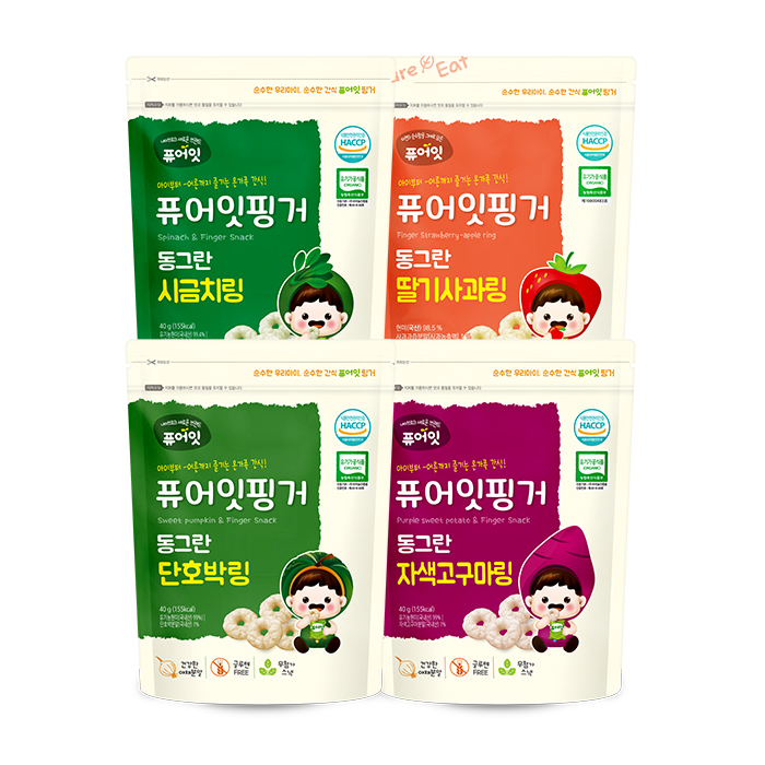 퓨어잇 핑거 동그란 야채링 과자 4종 세트 8,470원