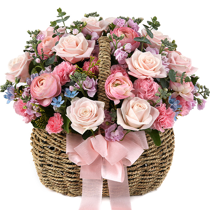 119플라워 (당일배송) 이사랑을담아 ST-A1670 꽃바구니 전국꽃배달 생일 기념일 꽃선물 생화 꽃배달, 1개 66,000원