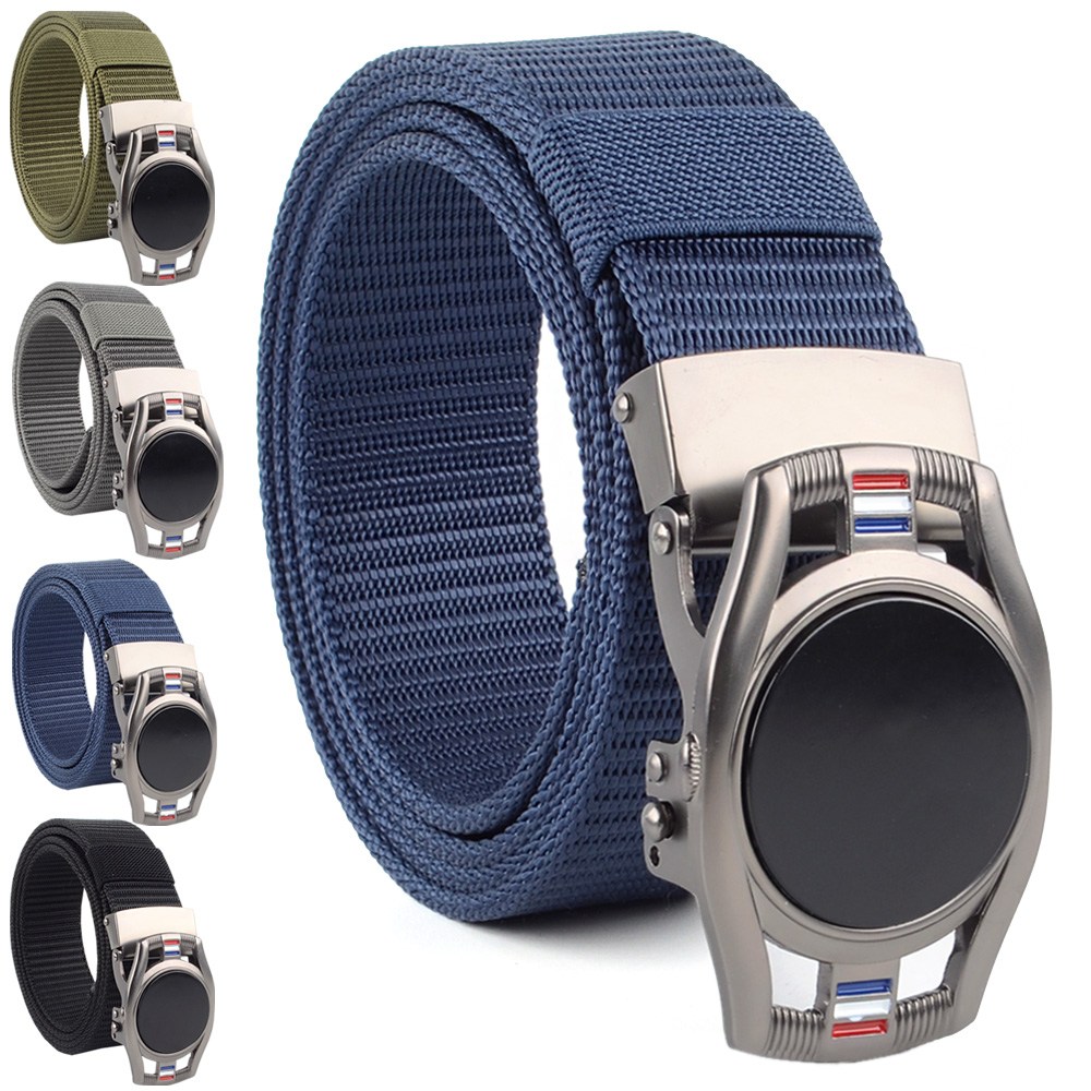 지원군몰 GW 남성 캐주얼 흑니켈 버클 자동벨트 남자 청바지 골프 허리띠 9,590원