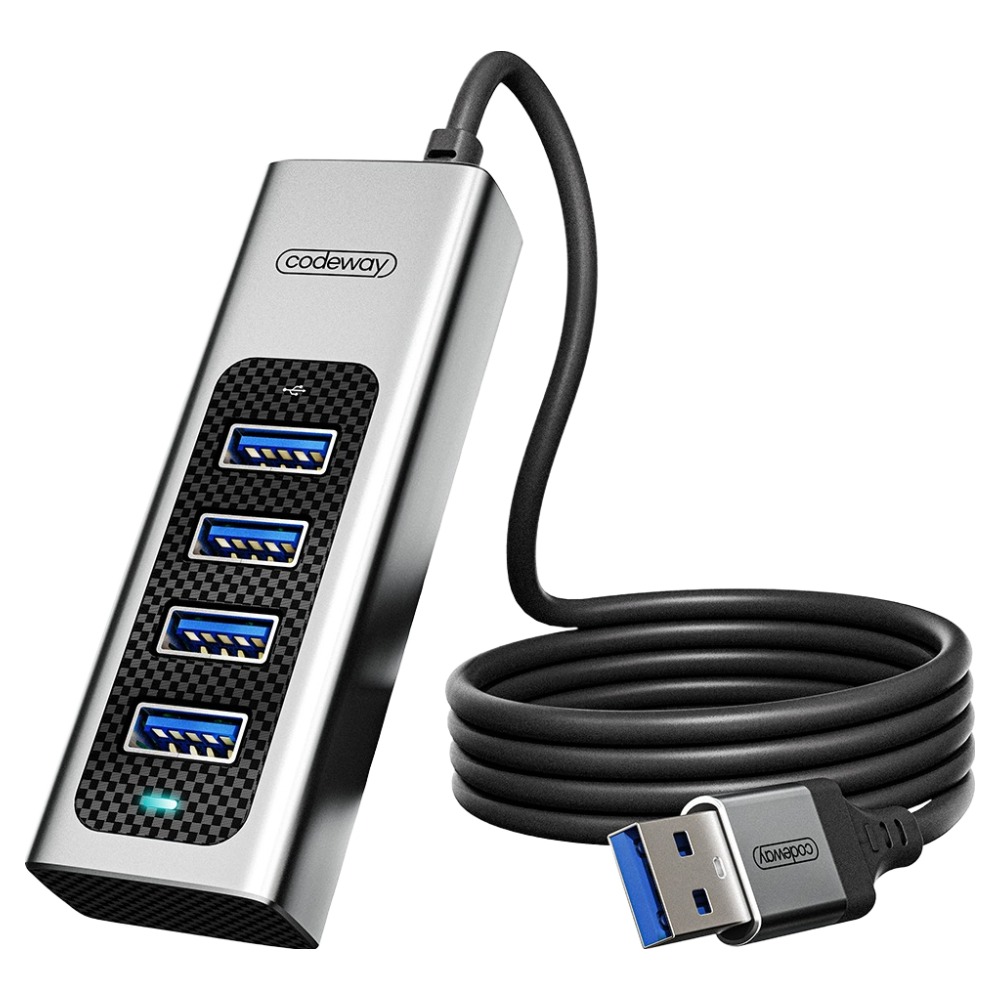 코드웨이 USB 3.0 타입 노트북 멀티허브 4포트, 그레이-1.4m, 1개 15,900원