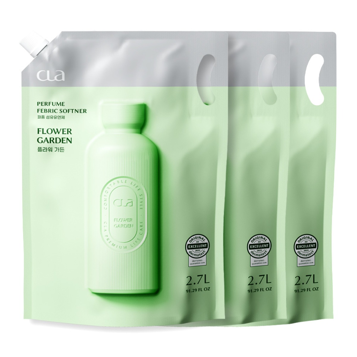 클라 프리미엄 초고농축 섬유유연제 플라워가든 리필 168시간 향 지속, 3개, 2.7L 24,800원