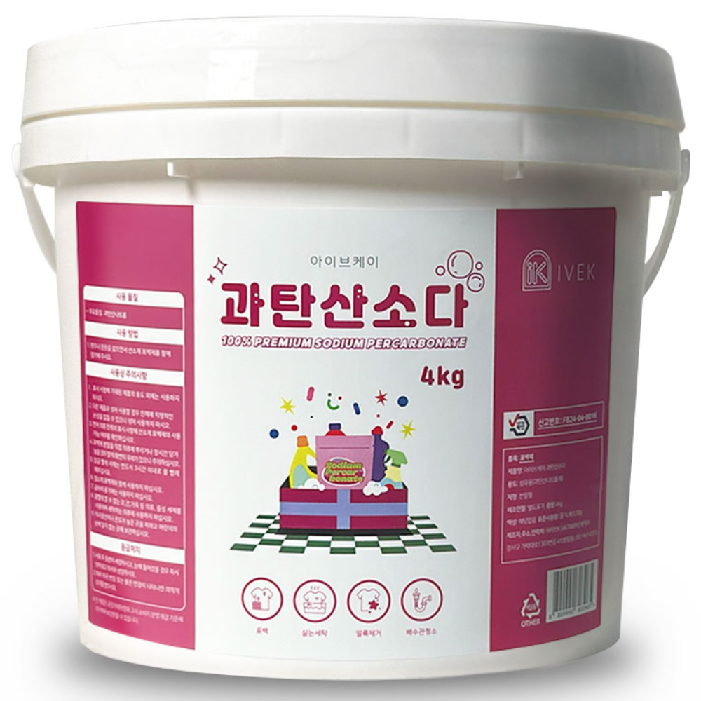 아이브케이 과탄산소다 버킷형, 4kg, 1개 12,900원