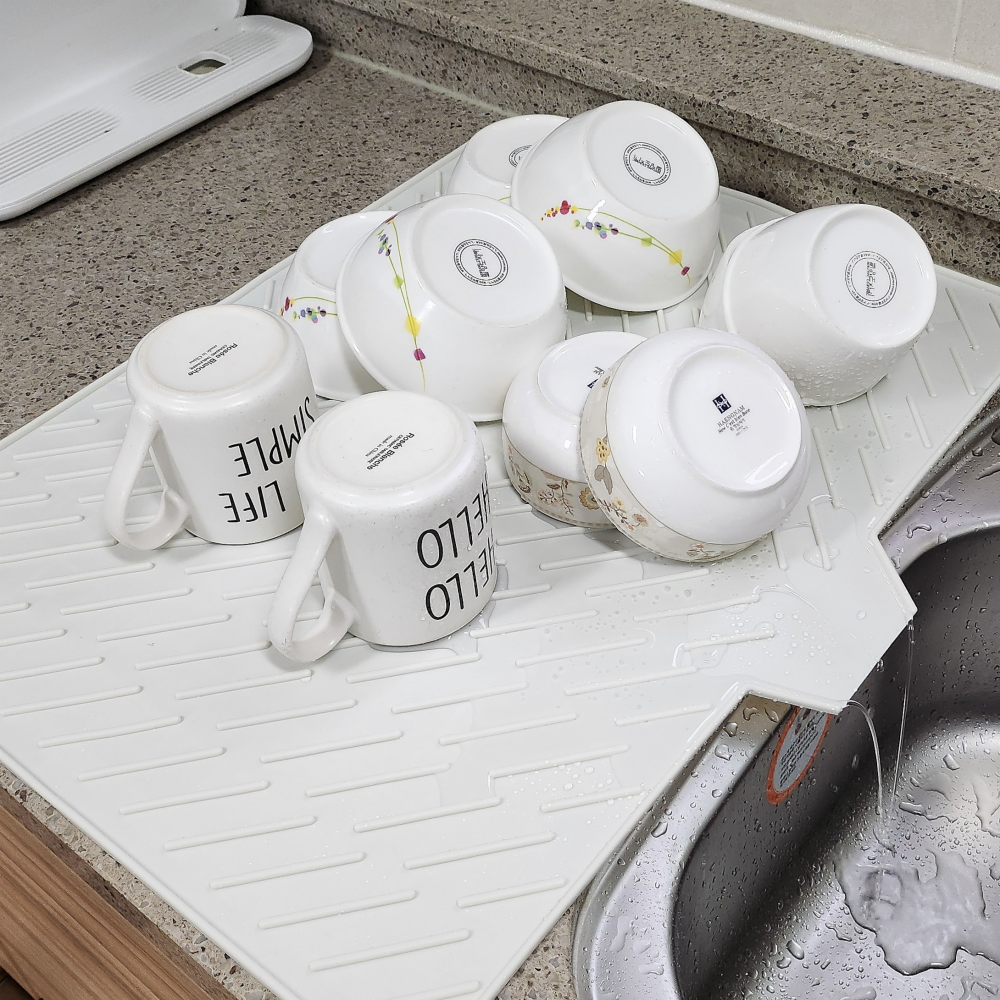 한솔템 특대형 완벽 물빠짐 실리콘 식기 건조매트 12,830원