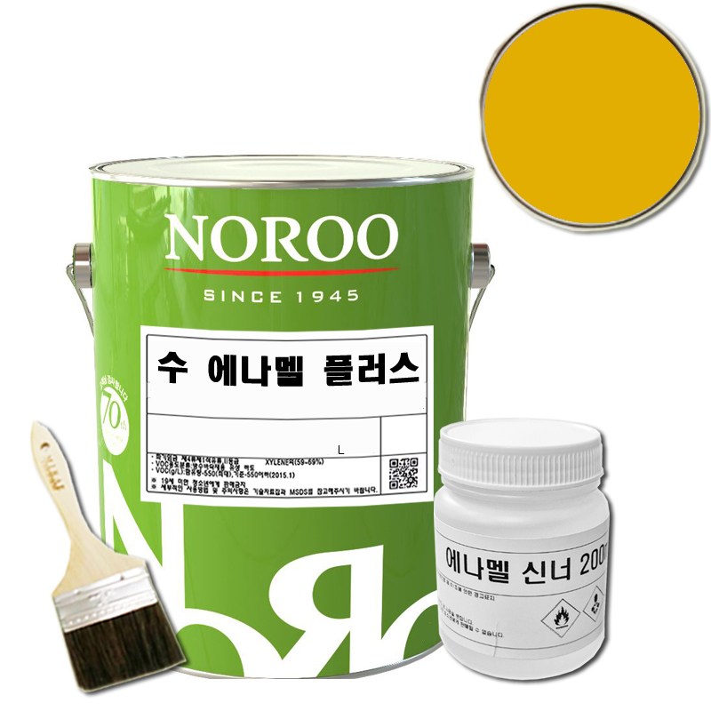 노루페인트 수 에나멜 철재 목재 페인트 희석제세트 기존색상 20,400원