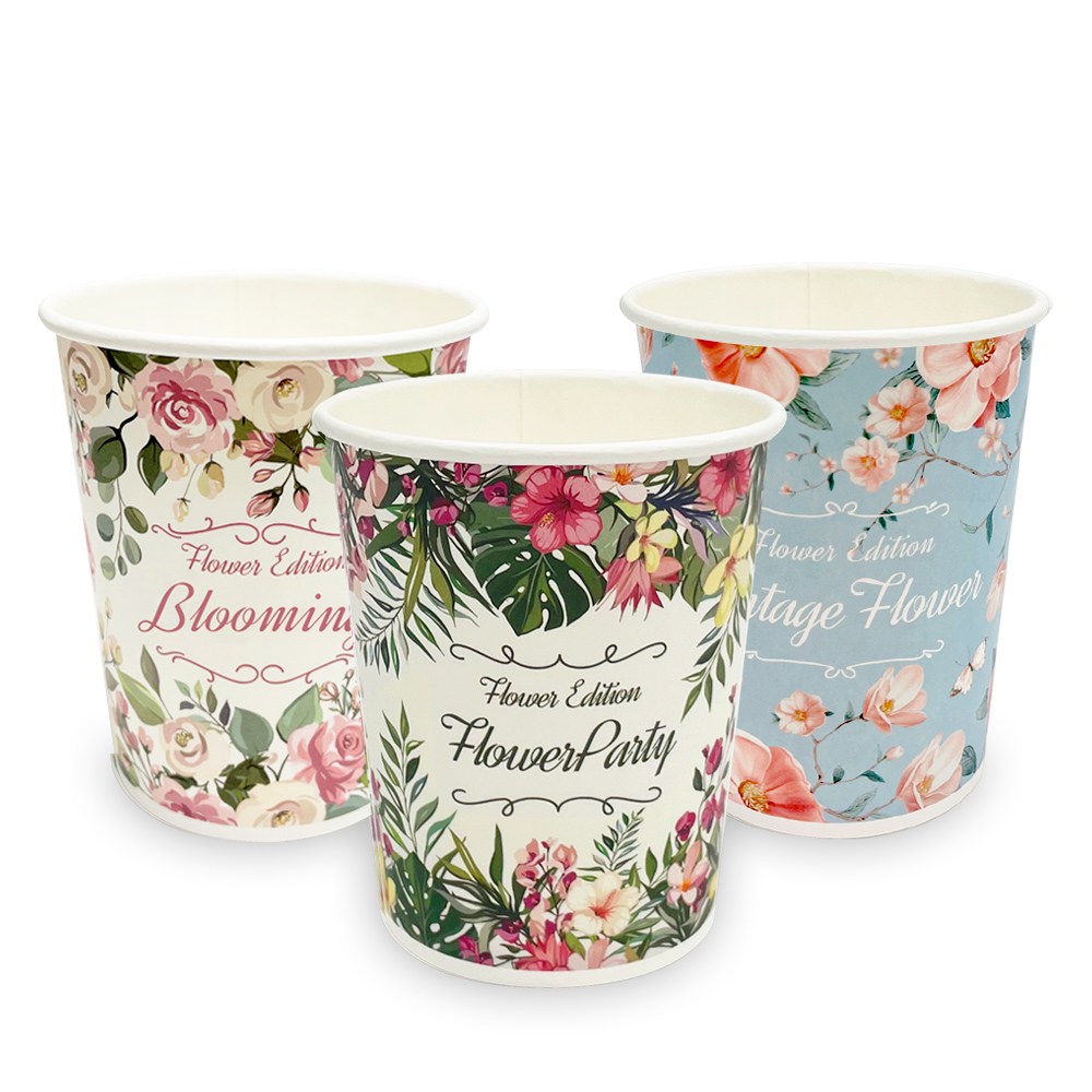 10온스 종이컵 50개 플라워에디션 이쁜종이컵 크리스마스컵, 50개 5,500원