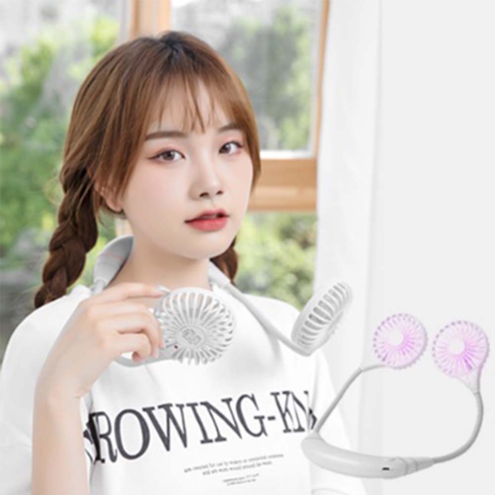 1+1 휴대용 넥밴드 선풍기 무선 LED 목걸이 휴대용 목선풍기 충전형 미니선풍기 손선풍기 보조배터리 충전형 무선 선풍기, 블랙 단품 10,900원