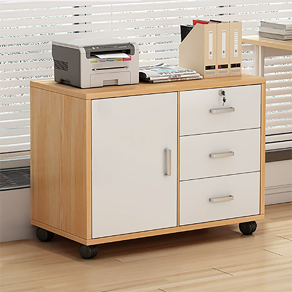 오아루 캐비넷 서랍장 수납장, 우드화이트 44,000원