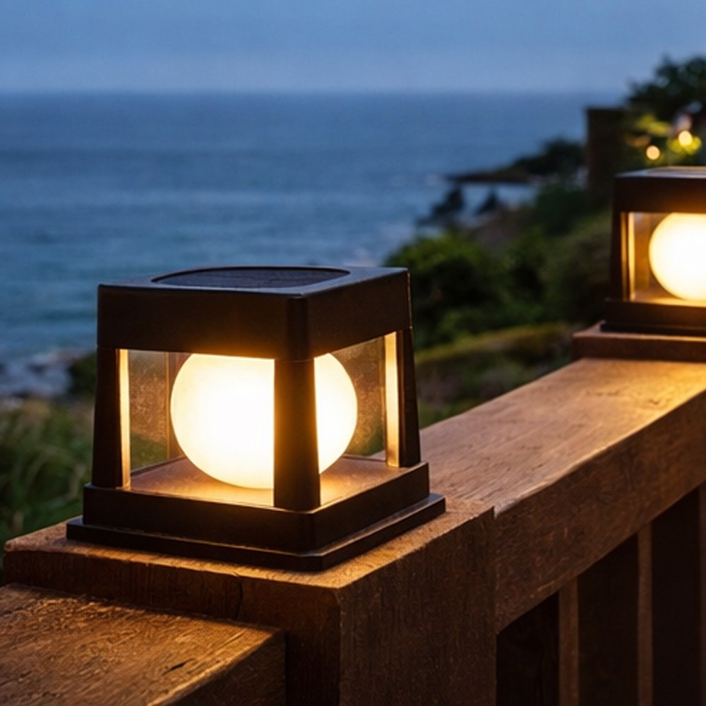 다경이즈 태양광 led야외등 정원등 문주등 데크등 조명 사각구슬등, 태양광 사각구슬등(불투명) 10,500원