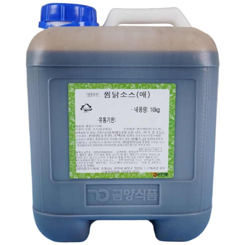금양식품 안동 찜닭소스 매운맛 10KG 찜닭양념 간장, 10kg, 1개 40,300원