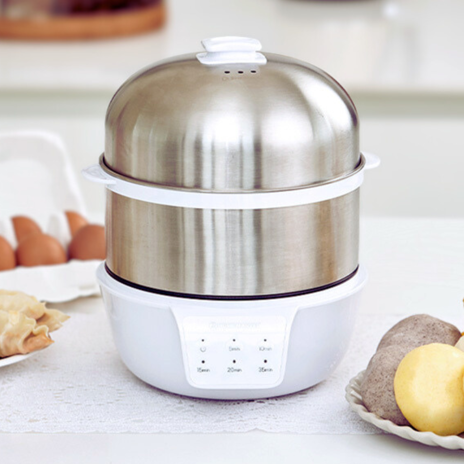 홈마블 올스텐 2단 멀티 계란찜기 화이트, HMBEK-10 44,800원