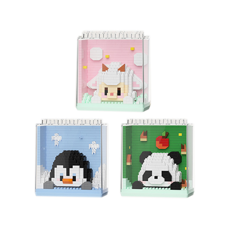 심아트 미니블럭 나노블록 동물 3종 B형, 1세트, 혼합색상 19,000원