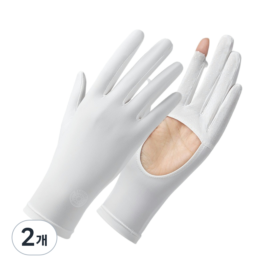 해피유 쿨토시 손등커버형 자외선 차단 장갑, 2개, 화이트 15,400원
