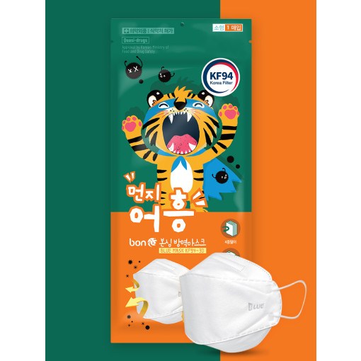 블루본 먼지어흥 KF94 소형 어린이 마스크 50매 국내생산 6,290원