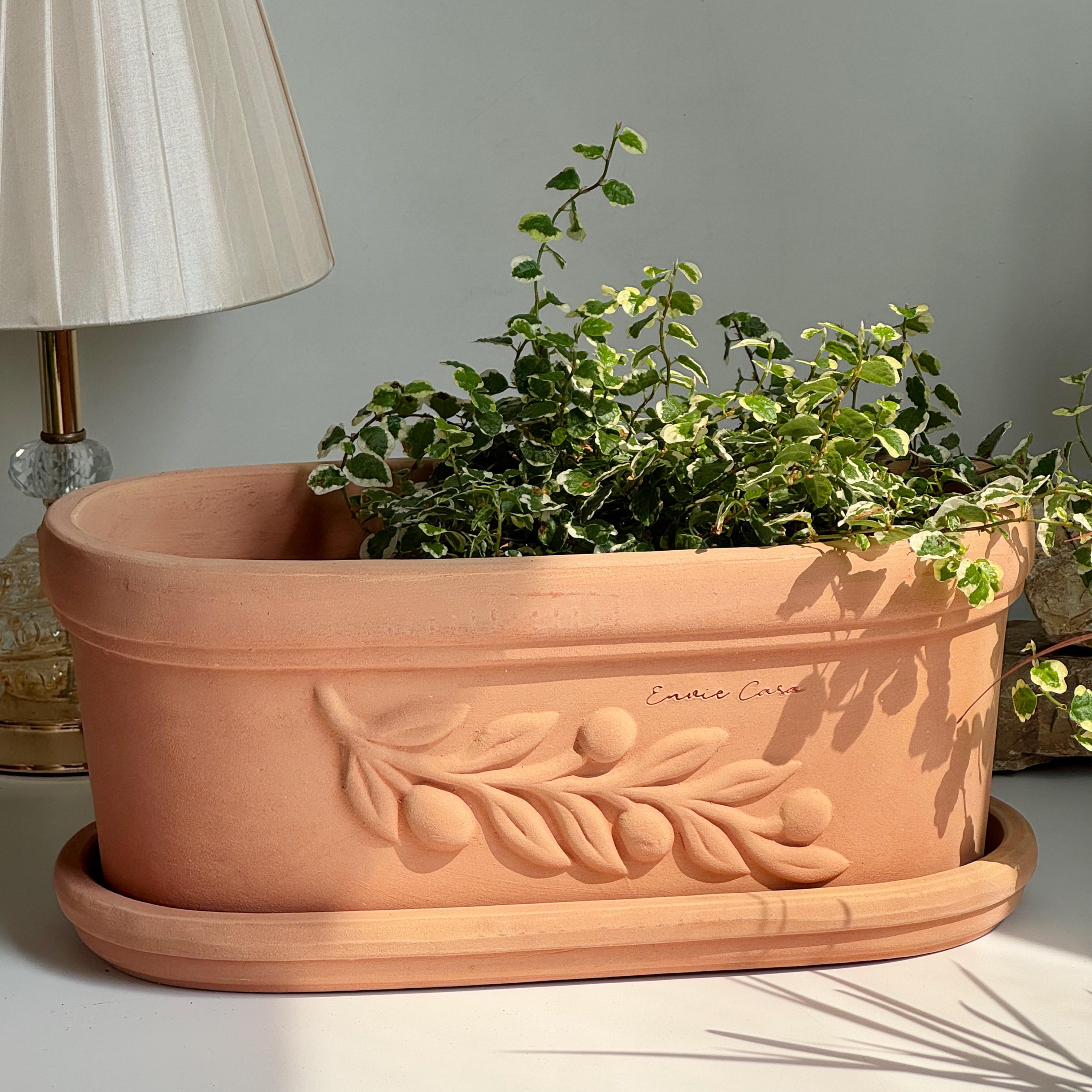 앙비까사 올담 토분 34cm 받침세트, 1개, 베이지 38,000원