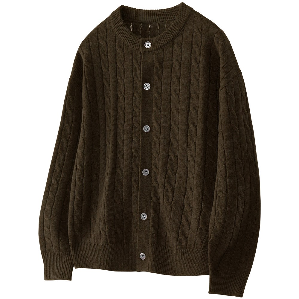 팀스핏 남성용 빅사이즈 오버핏 케이블 라운드 니트 가디건 39,900원