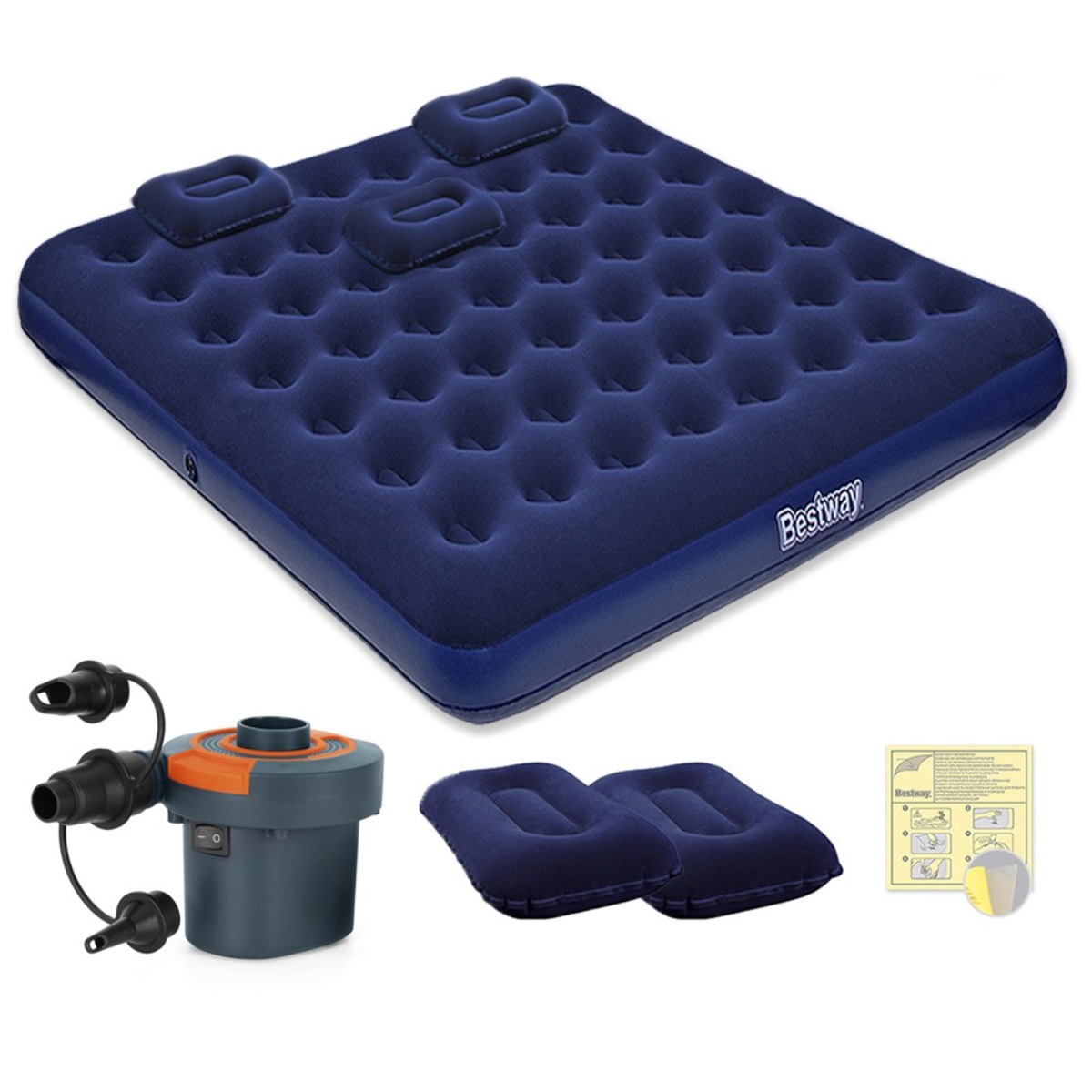 베스트웨이 킹 사이즈 캠핑용 에어매트 전동펌프 베개세트, 단품 45,800원
