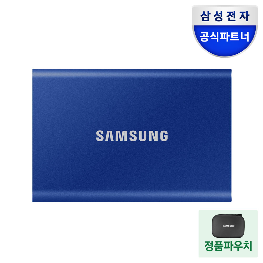 삼성전자 포터블 외장하드 외장SSD T7 + 파우치증정, T7 블루, 1TB 442,000원