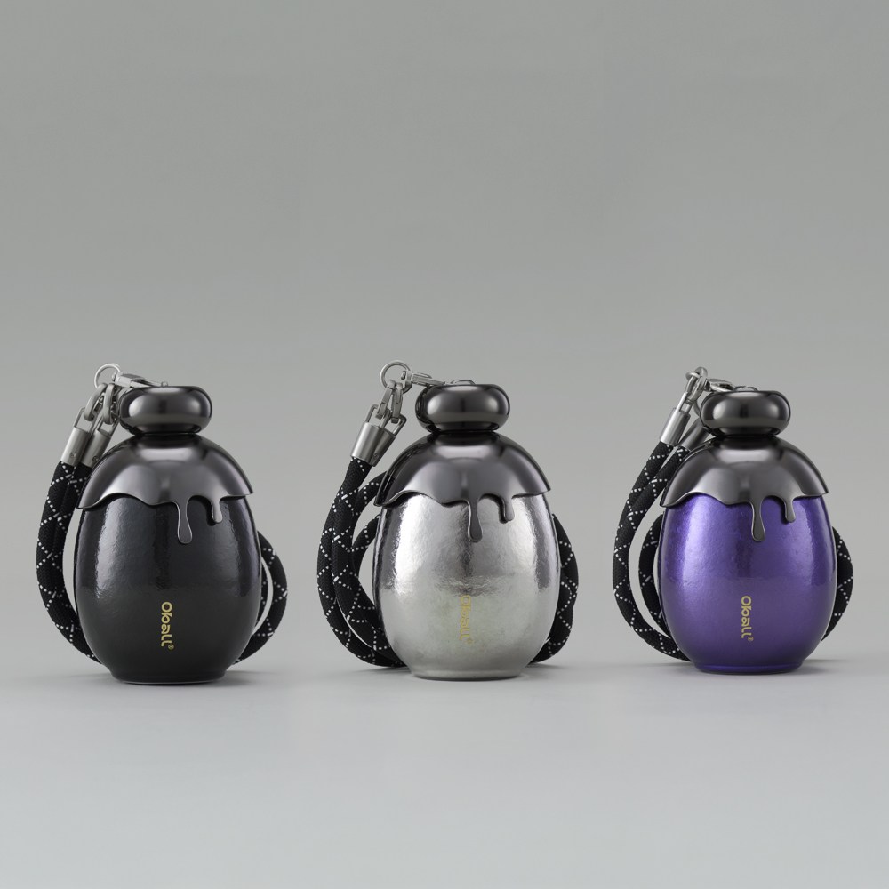 오볼 티타늄 에그 텀블러 물병 스트랩 빨대, 1개, 350ml, 퍼플 88,800원