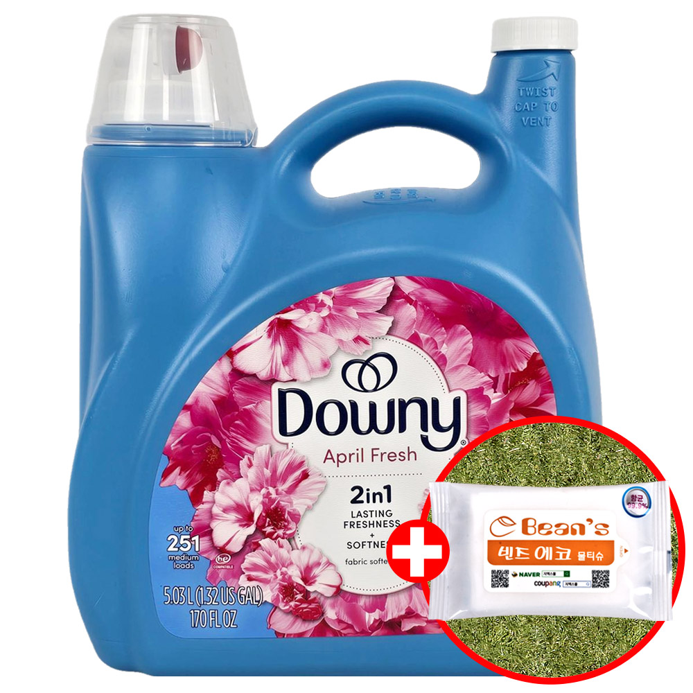 다우니 초고농축 섬유유연제 에이프릴 5.03L+ 빈즈물티슈 23,690원