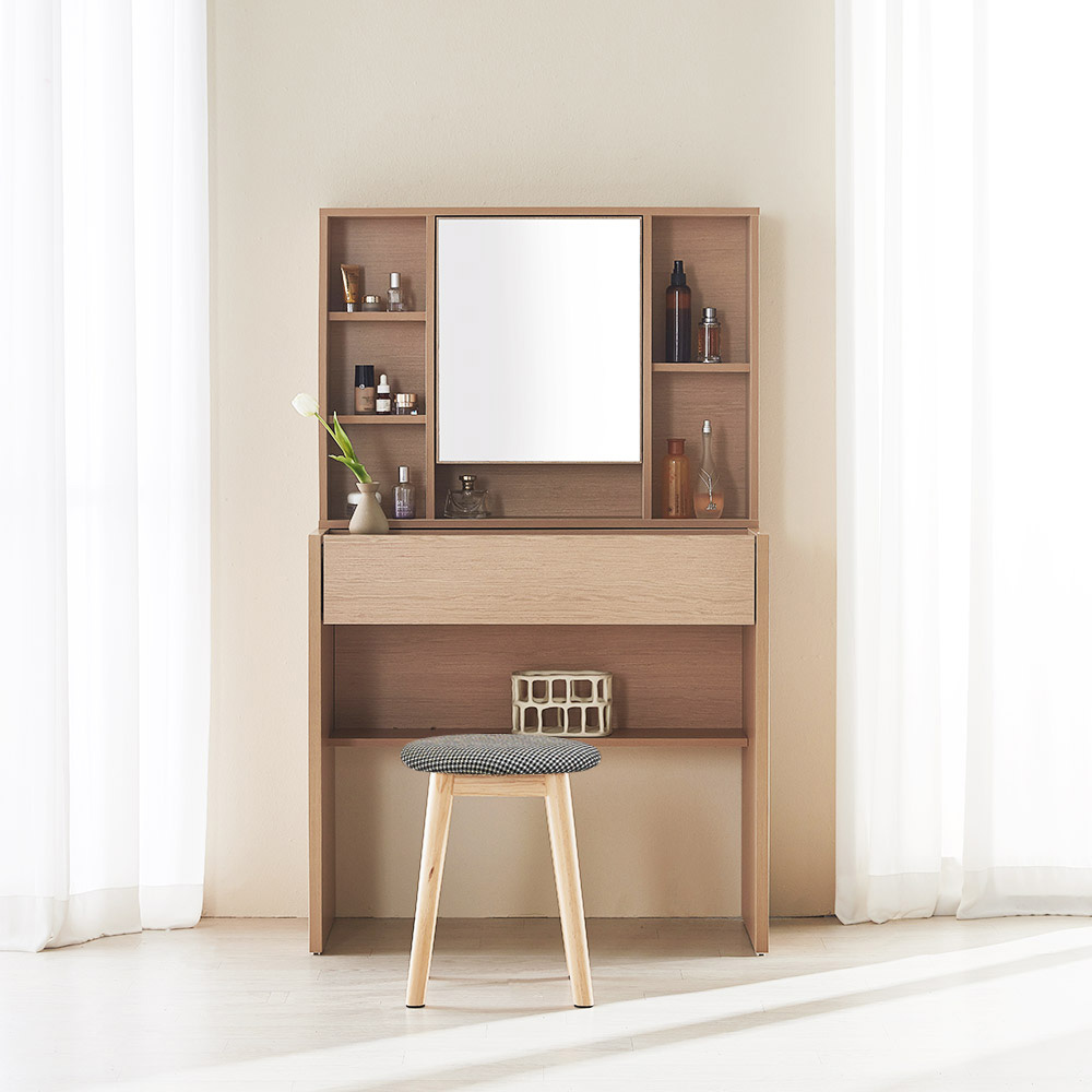 파로마 에일리 수납 화장대 800 + 원목쿠션스툴 194,000원