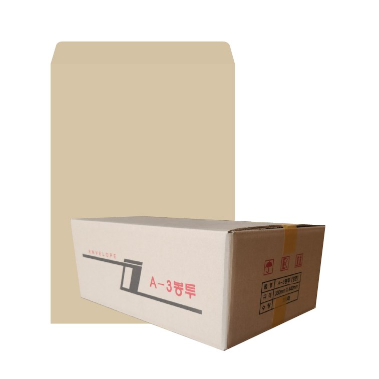 우진문화사 A3 각대봉투 (시험지 봉투) 500매 1box, A3 크라프트지 (500매) 60,000원