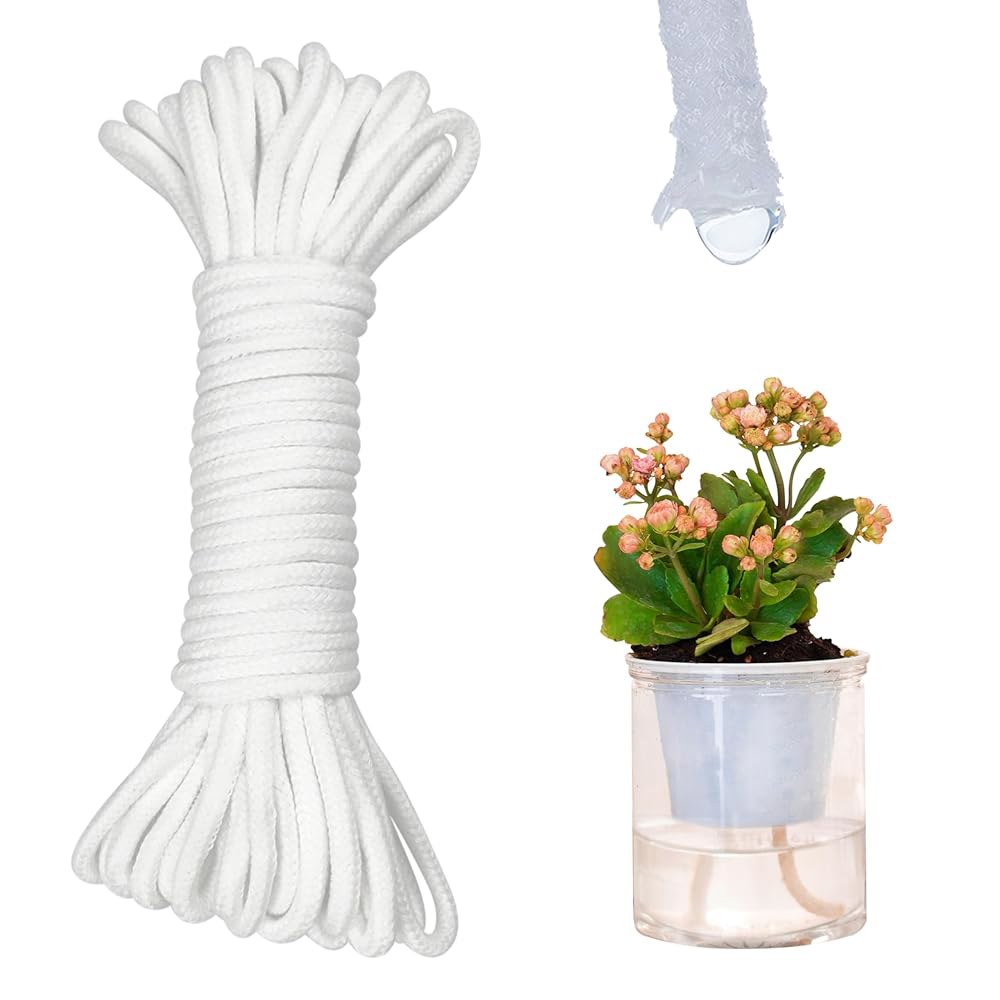 화분용 식물 휴가용 ORIMERC 100피트 1/4인치 자가 급수 로프 모세관 심지 자동 급수기 홀리데이 플라워 시터 수경 수동 위킹 코드 끈 실내 야외 정원 시스템 장치 16,600원