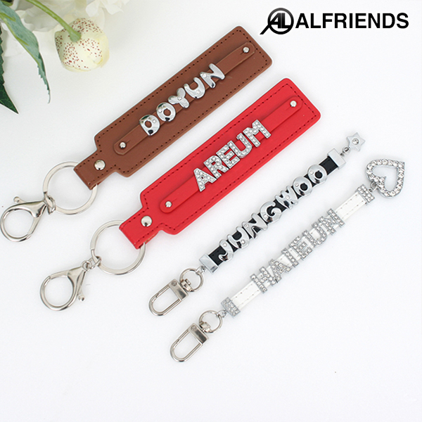 ALFRIENDS 커스텀 알파벳 이니셜 키링 열쇠고리, 1개, B타입-블랙 8,800원