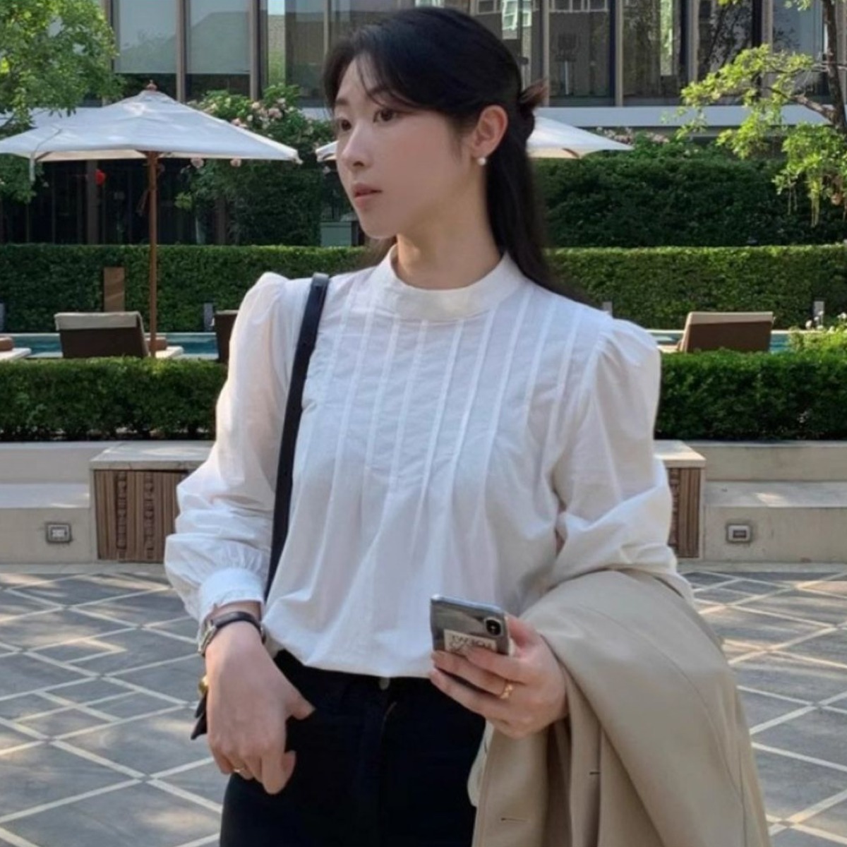 오빵 봄신상 루즈핏 코튼 블라우스 면 남방 데일리 긴팔셔츠 28,900원