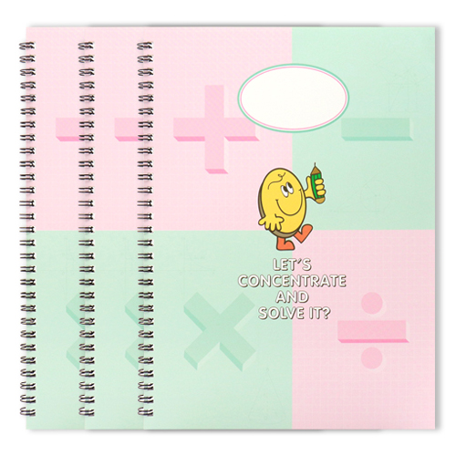 비팬시 비키즈 초등 스마일 4분할 모눈 수학 노트 연습장, 에메랄드핑크, 3권 8,200원