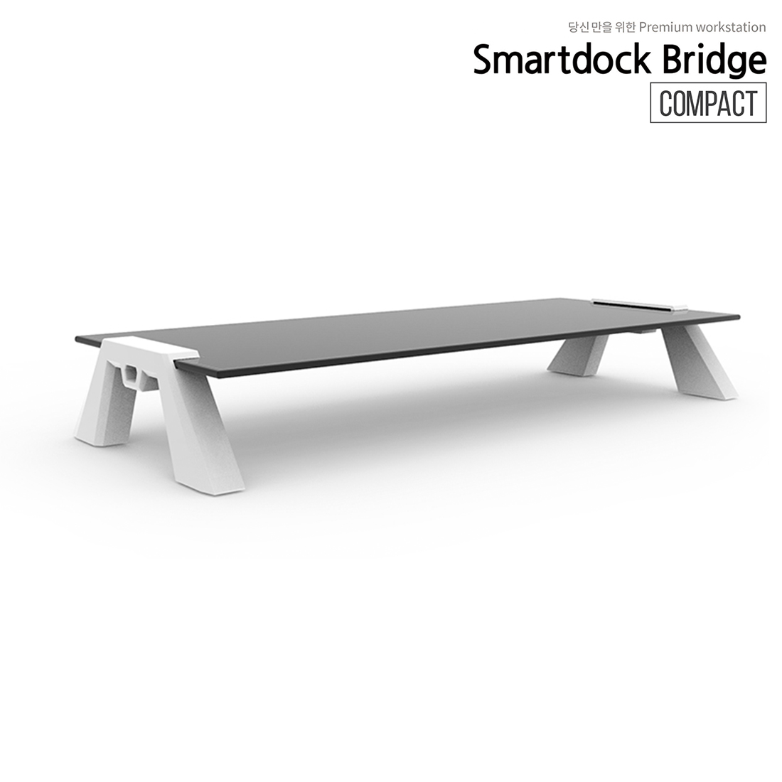 스마트독브릿지 컴팩트 모니터받침대 화이트블랙, 블랙다리+블랙유리 C683, 1개 32,300원