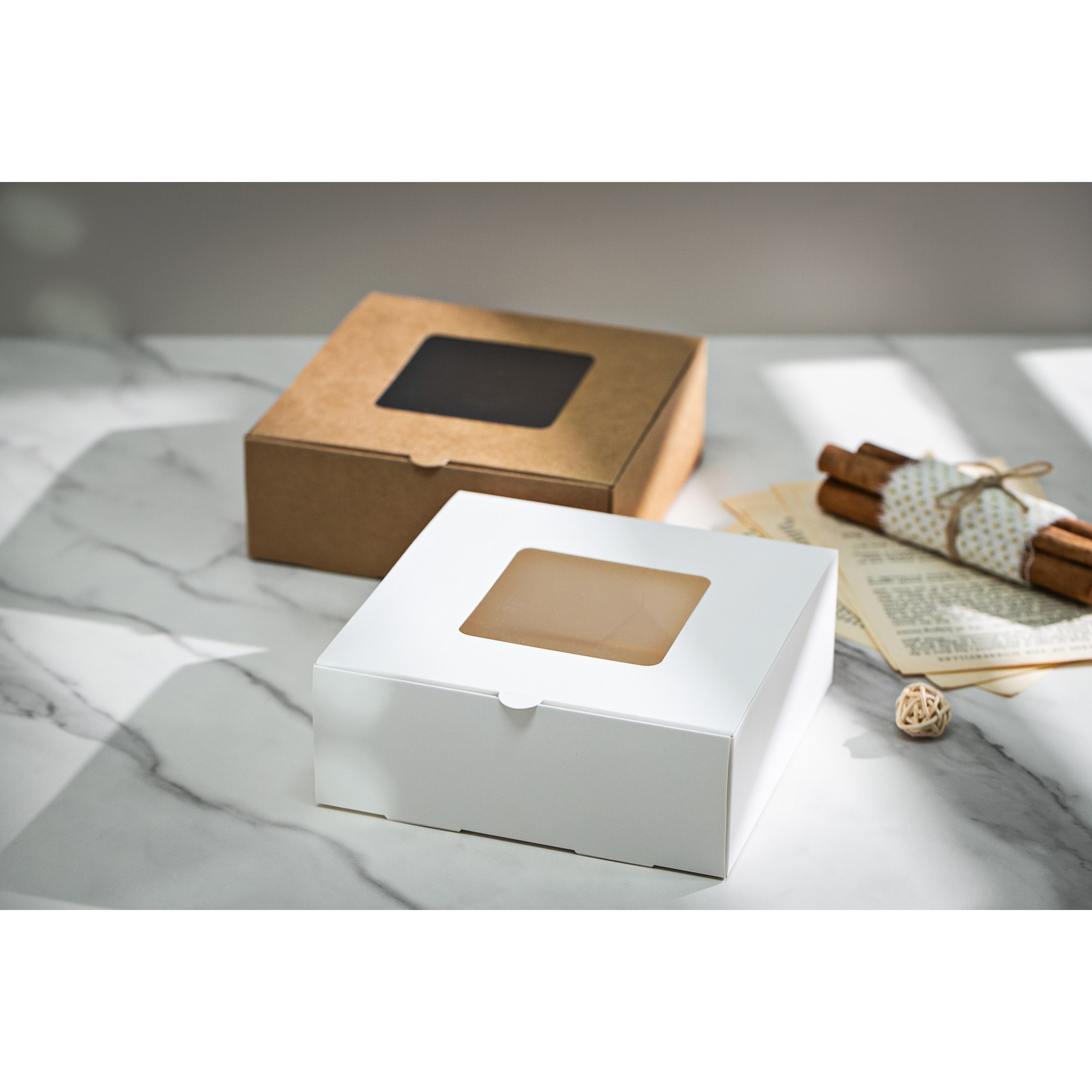 [와니유니] 투명창 모던 상자 무지 선물 포장 종이 답례품 쿠키 미니 대형 직사각 비누 케이크박스 다양한 사이즈보유, 1개, 크라프트 3,080원