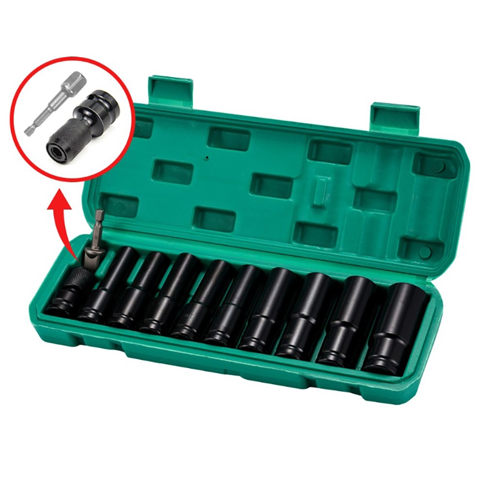 솔리드 임팩 롱 복스알 11P 세트 롱복스 육각 소켓 롱임팩 렌치 어댑터 포함 9,450원