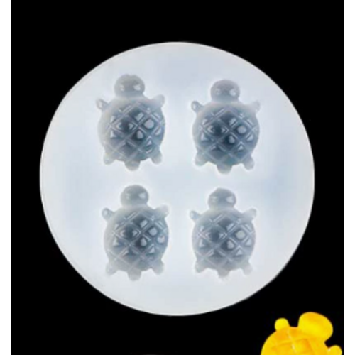 레진 공예 UV 크리스탈 레진 아트 재료 귀여운 미니 거북이 4구 실리콘 몰드, 1개, 몰드 1,800원