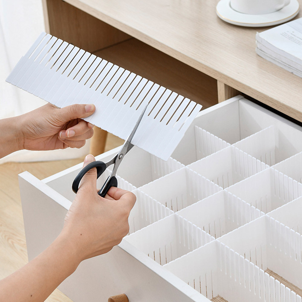서랍파티션 잘라쓰는 분리수납 칸막이 화이트 플라스틱 8,500원