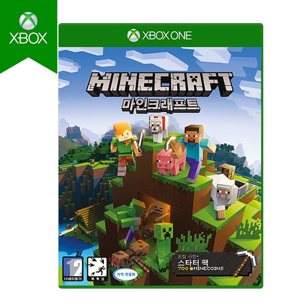 XBOX ONE 마인크래프트 스타터 팩 컬렉션 한글 새제품 CD (시리즈 하위호환) 24,800원