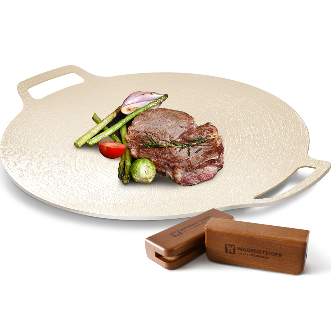 바겐슈타이거 인덕션 세라믹 그리들 아이보리 + 우드핸들 2p 44,730원