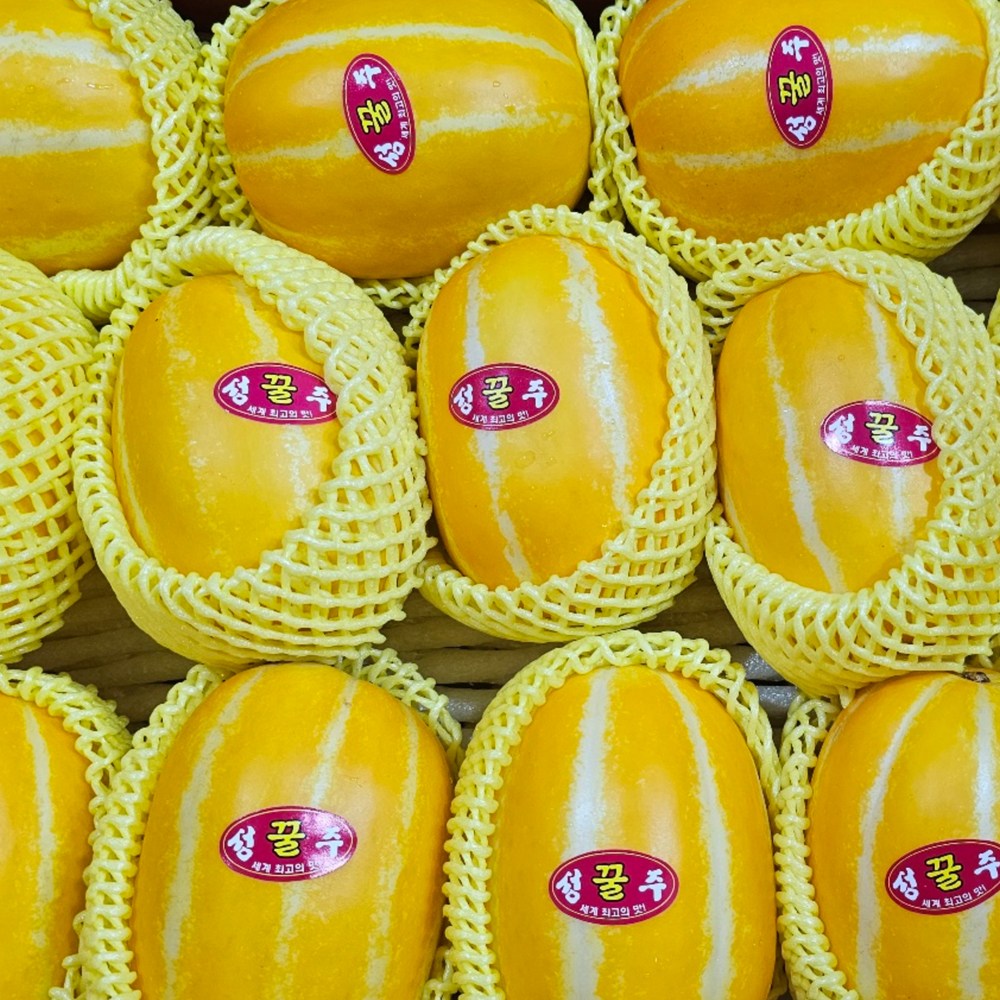 [제니네 제철과일] 성주참외 선물용 정품 중과 개별망 포장, 12개 62,900원